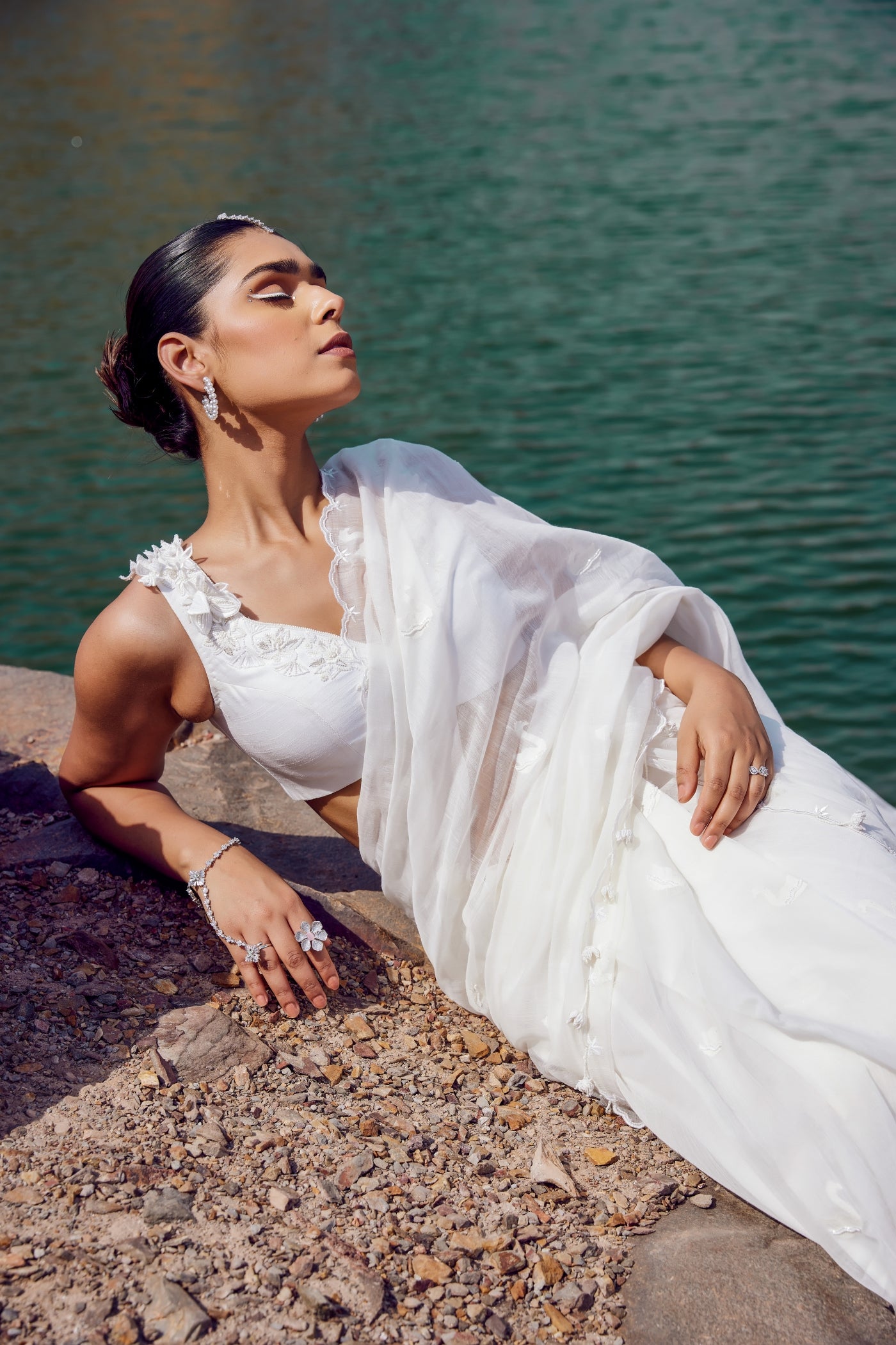 Swan saree