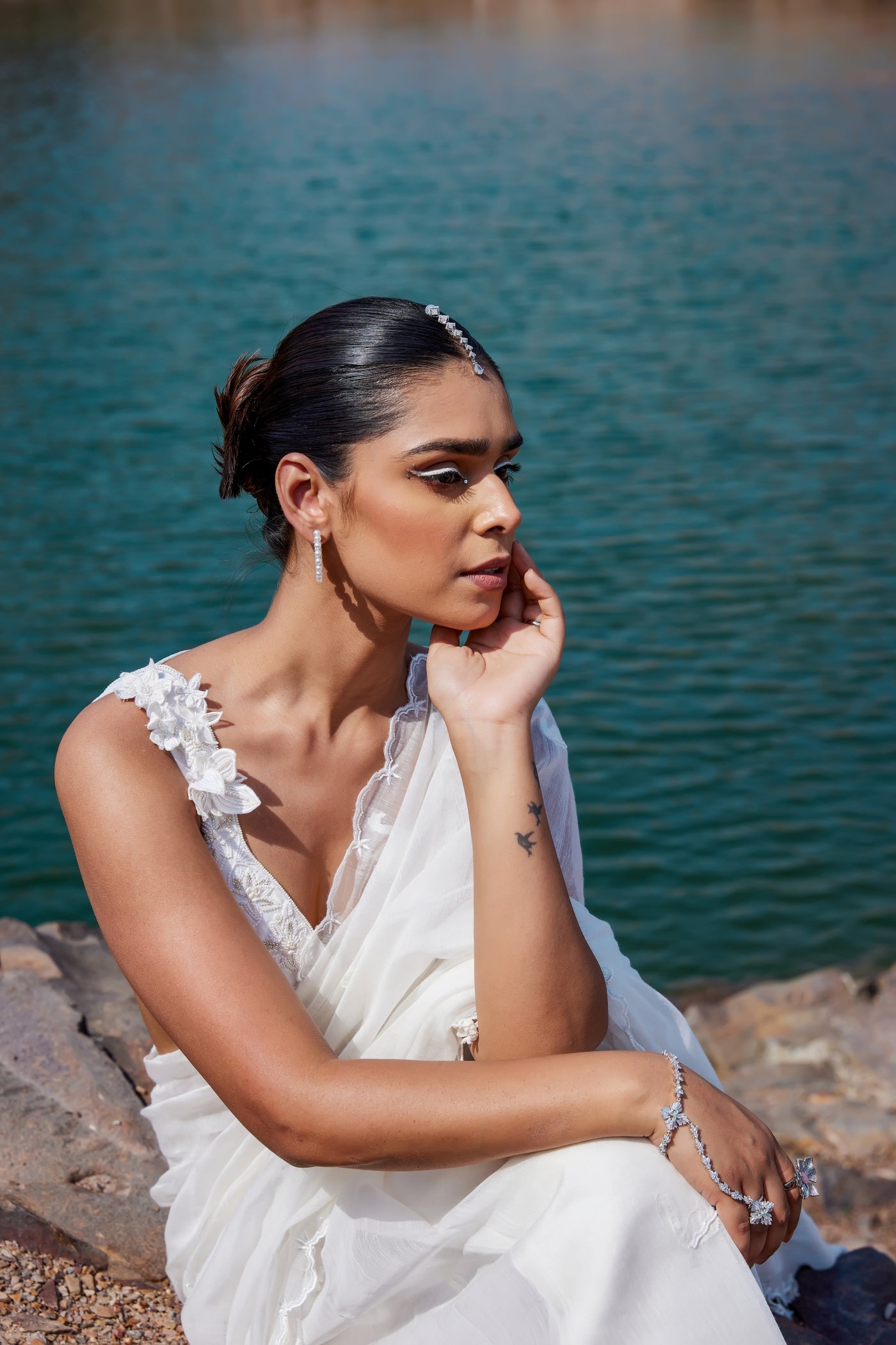 Swan saree
