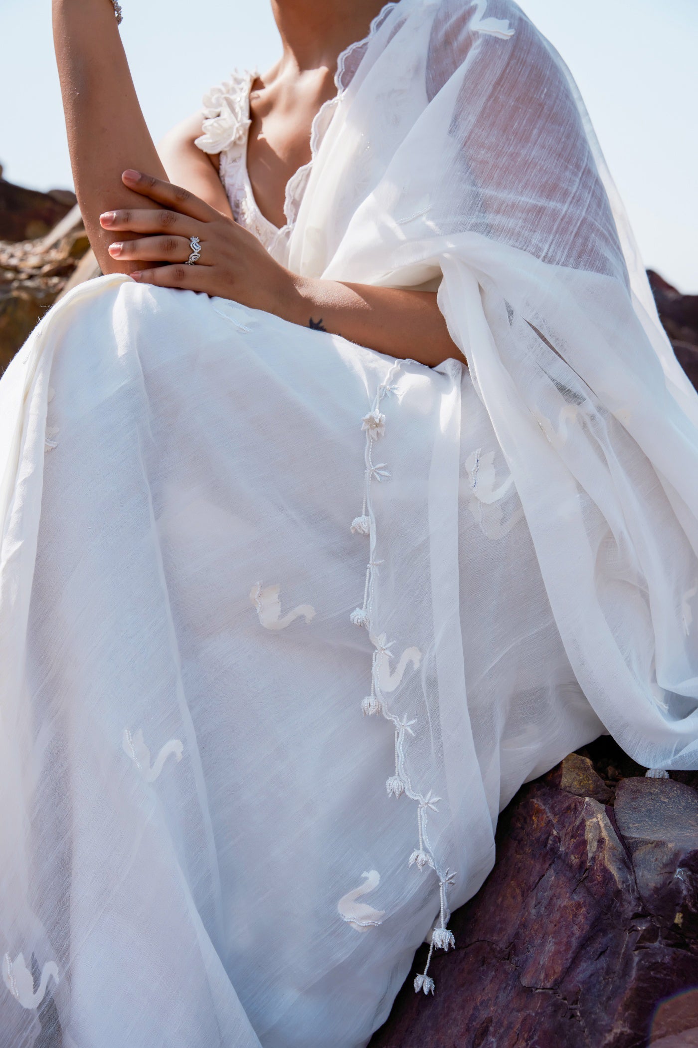 Swan saree