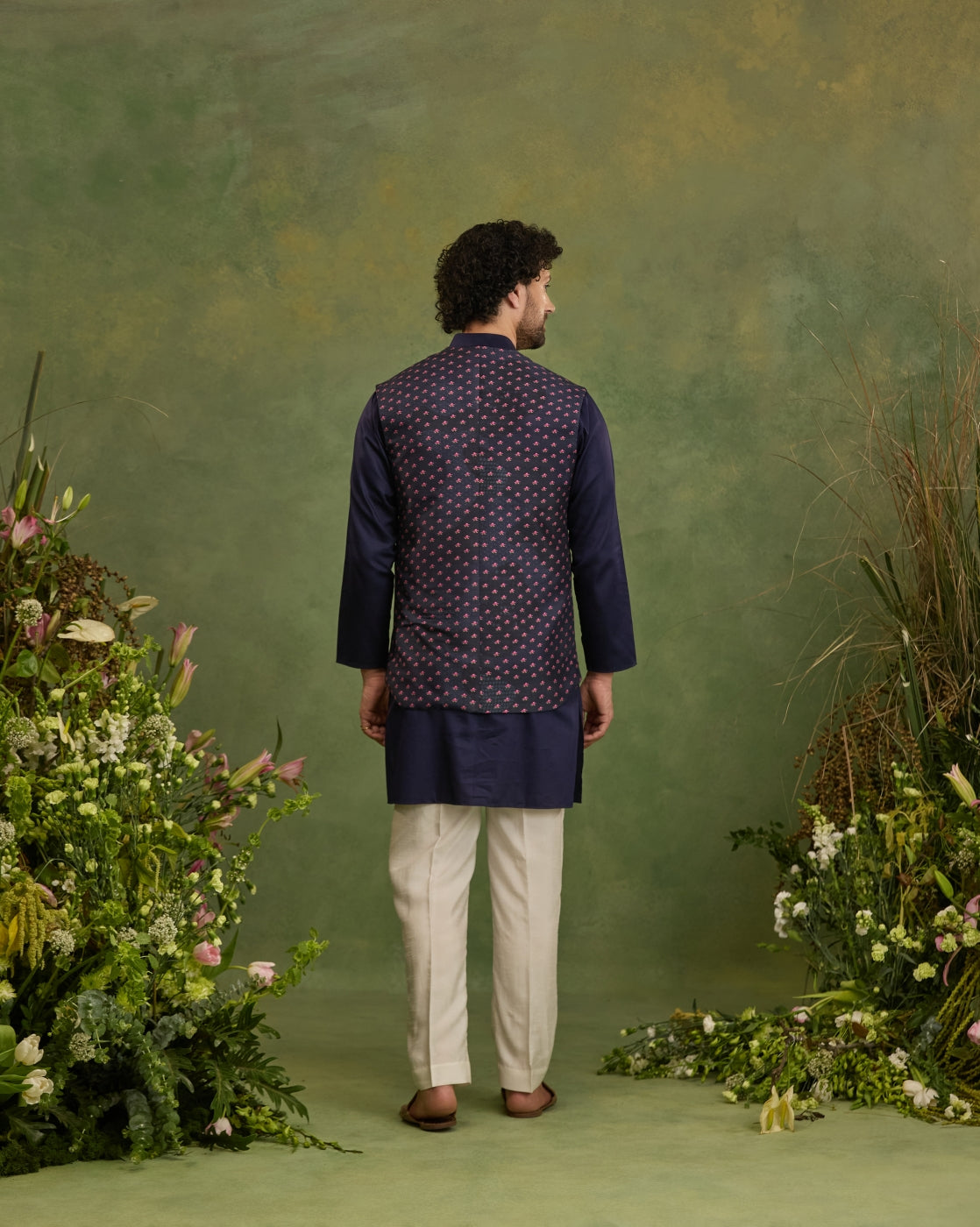 Neel kurta and jacket set