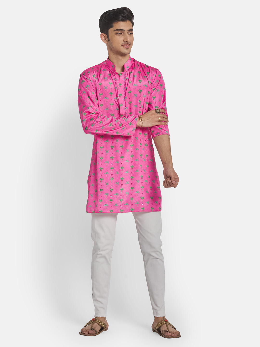 Nawab of the tropics kurta- pink