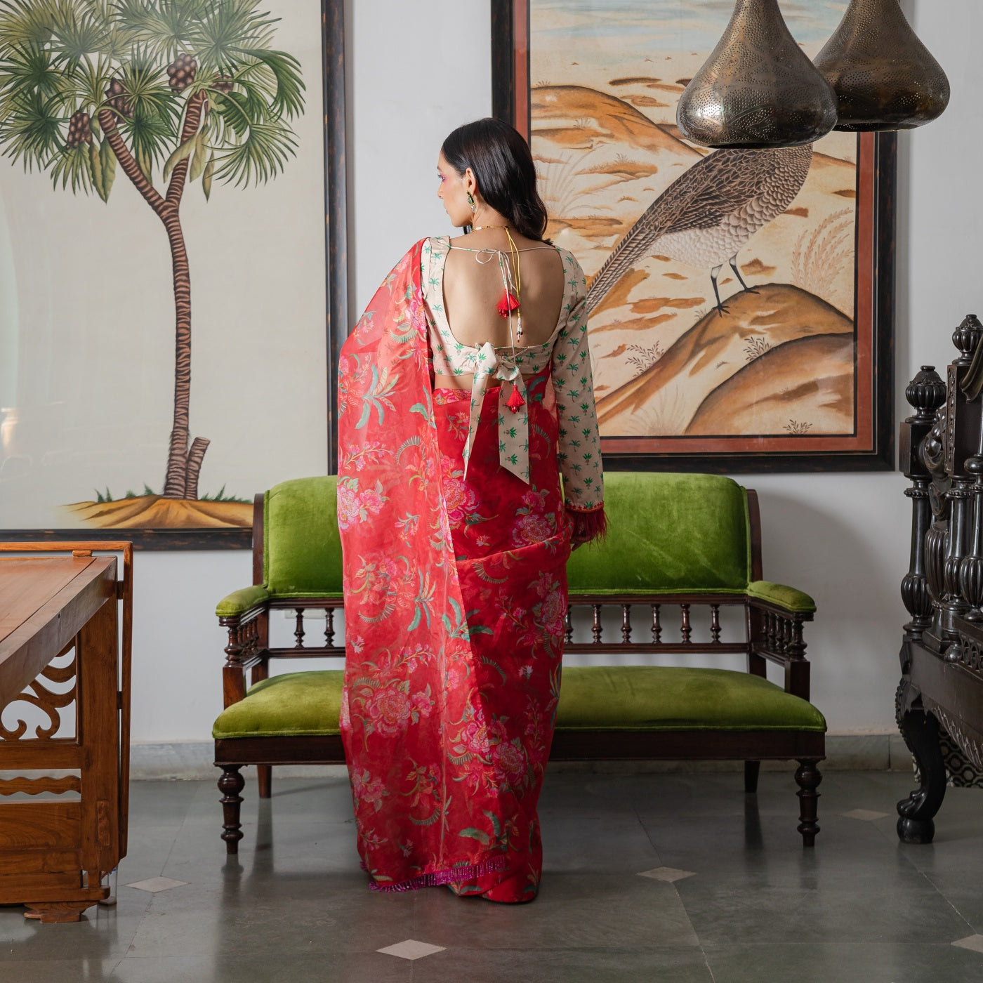 Leela Saree Red