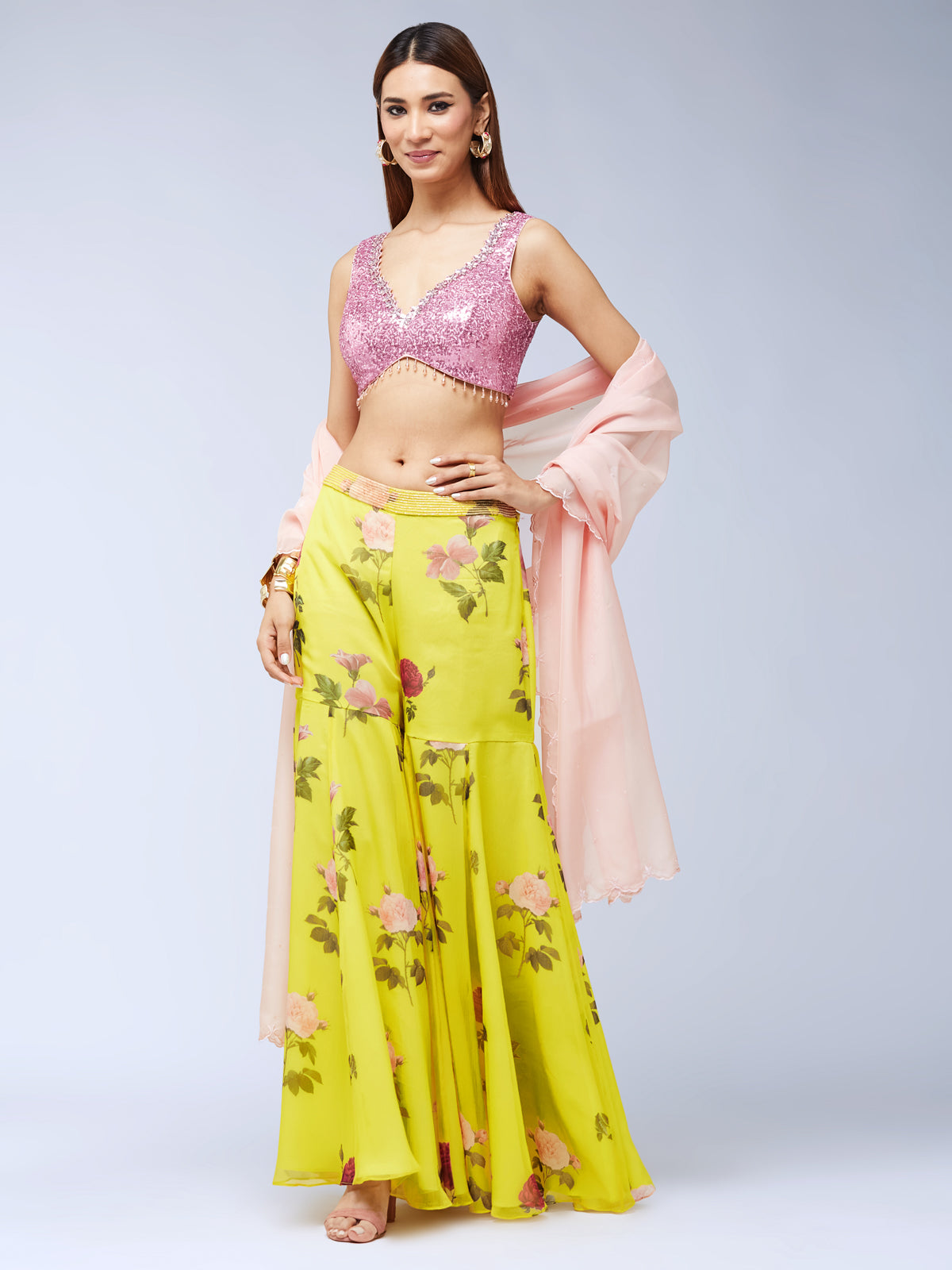 Leher sharara set