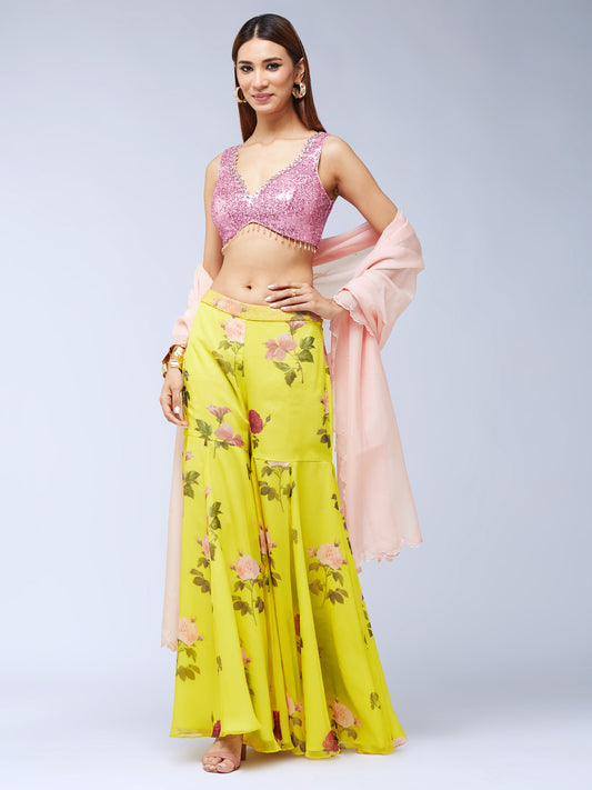Leher sharara set