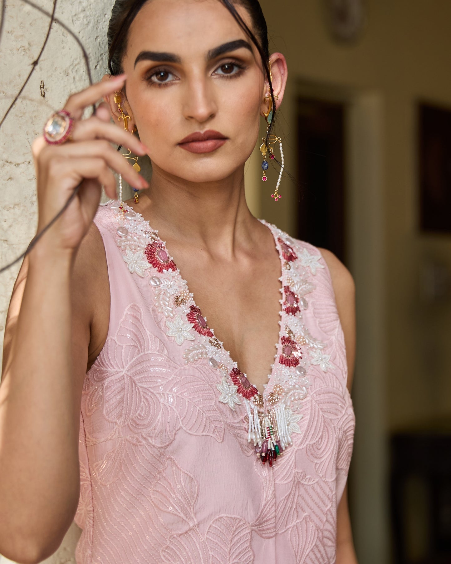 Noor draped skirt and top set
