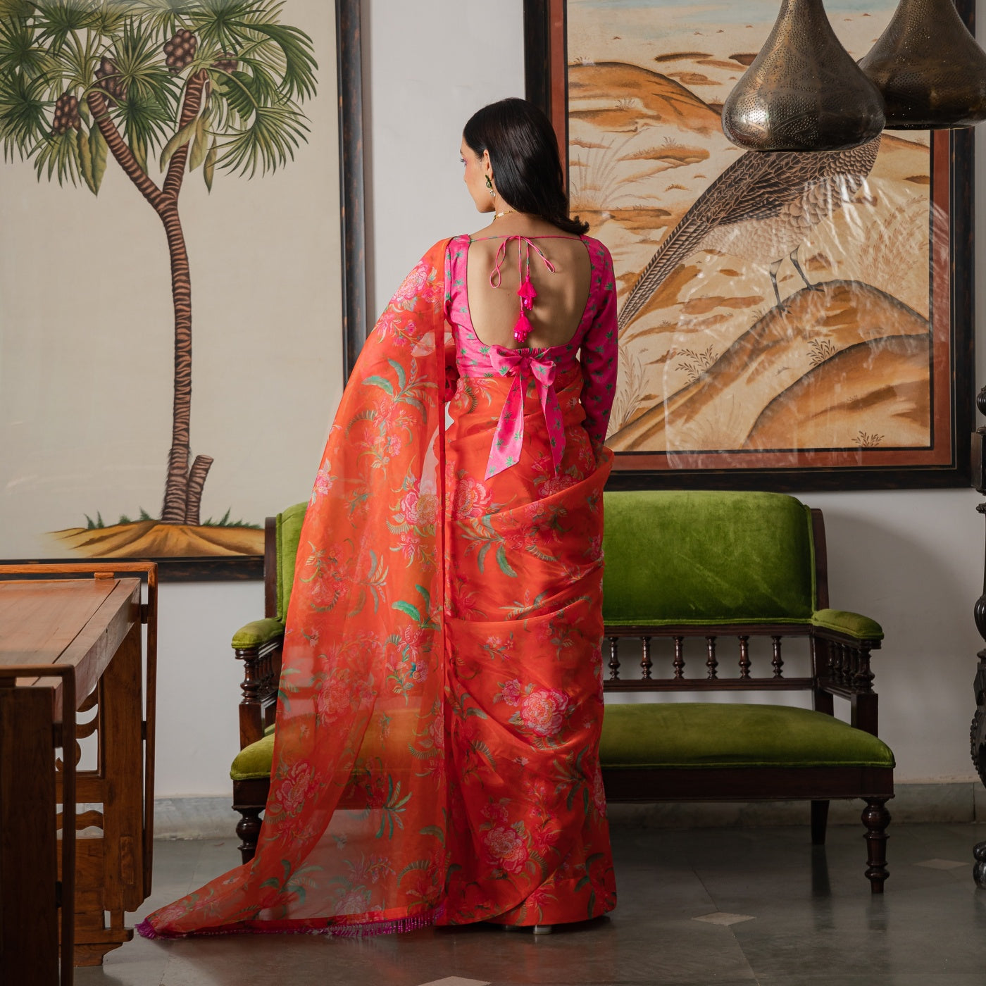 Leela Saree Orange