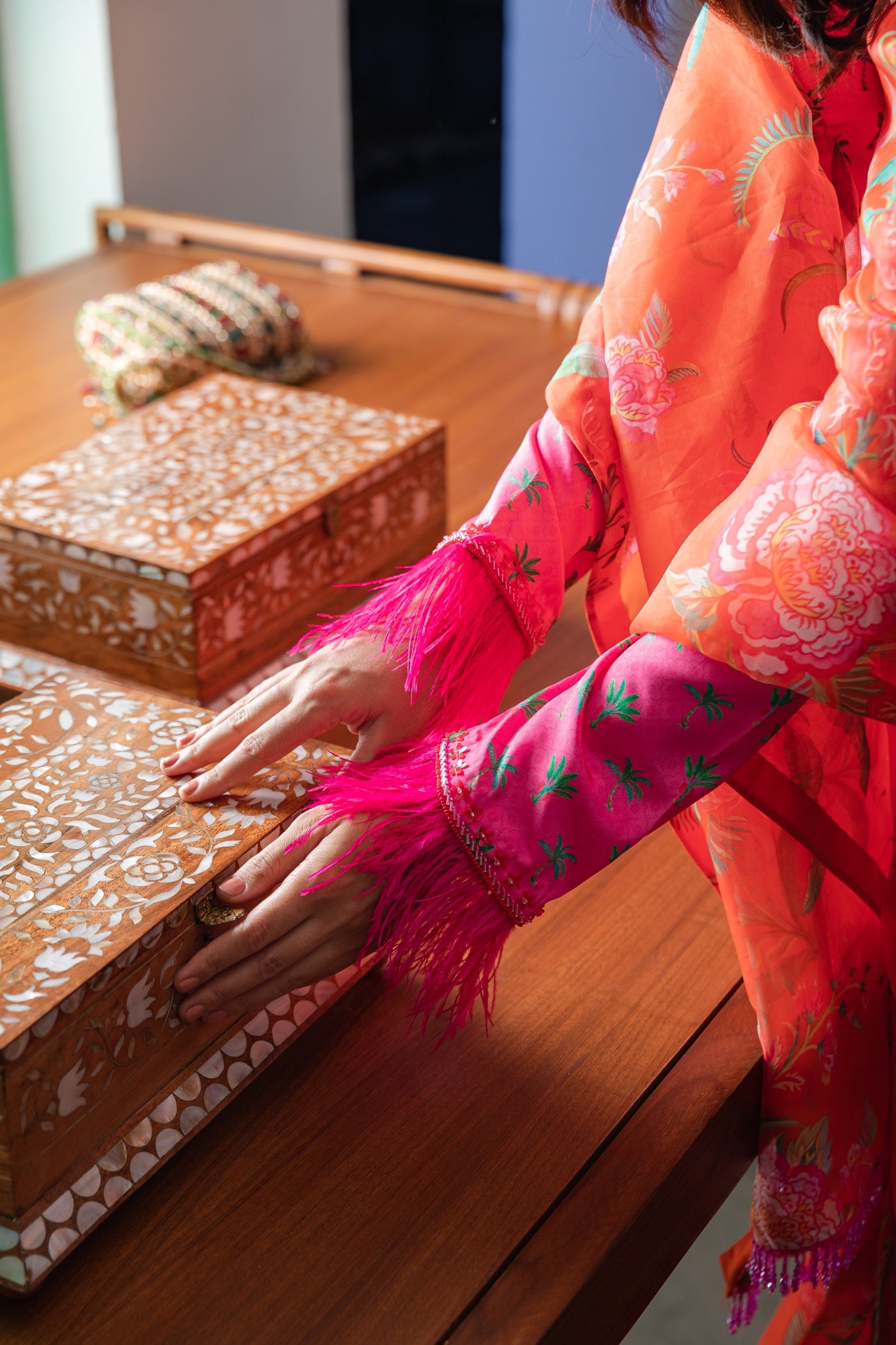 Leela Saree Orange
